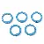 Colorful Alloy Spray-painted C-shaped Key Ring Buckle Diy Handmade Bracelet - Lake Blue 5 pieces/pack-C-shaped buckle, diameter about 23.5mm, ring thickness about 2.5mm