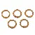 Colorful Alloy Spray-painted C-shaped Key Ring Buckle Diy Handmade Bracelet - Brown 5 pieces/pack-C-shaped buckle, diameter about 23.5mm, ring thickness about 2.5mm