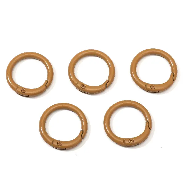 Brown 5 pieces/pack-C-shaped buckle, diameter about 23.5mm, ring thickness about 2.5mm,chaincharmsupply.com
