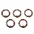 Colorful Alloy Spray-painted C-shaped Key Ring Buckle Diy Handmade Bracelet - Dark brown 5 pcs/pack - C-shaped buckle, diameter about 23.5mm, ring thickness about 2.5mm