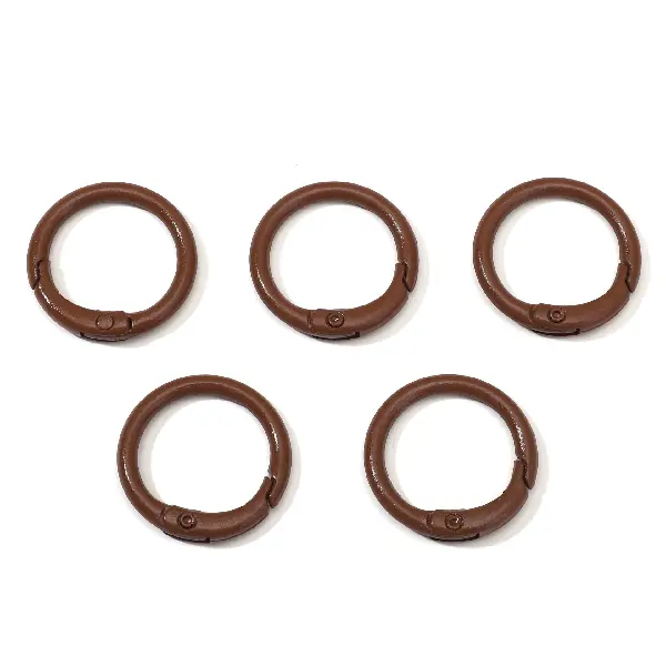 Dark brown 5 pcs/pack - C-shaped buckle, diameter about 23.5mm, ring thickness about 2.5mm,chaincharmsupply.com