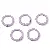 Colorful Alloy Spray-painted C-shaped Key Ring Buckle Diy Handmade Bracelet - Light purple 5 pcs/pack - C-shaped buckle, diameter about 23.5mm, ring thickness about 2.5mm