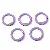 Colorful Alloy Spray-painted C-shaped Key Ring Buckle Diy Handmade Bracelet - Purple 5 pieces/pack - C-shaped buckle, diameter about 23.5mm, ring thickness about 2.5mm