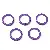 Colorful Alloy Spray-painted C-shaped Key Ring Buckle Diy Handmade Bracelet - Dark purple 5 pcs/pack - C-shaped buckle, diameter about 23.5mm, ring thickness about 2.5mm