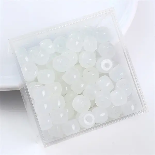 White - imitation jade beads apple beads 8x7mm hole diameter about 1.5mm 30 pieces/pack,chaincharmsupply.com