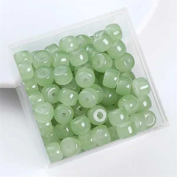 Green - imitation jade beads apple beads 8x7mm hole diameter about 1.5mm 30 pieces/pack,chaincharmsupply.com