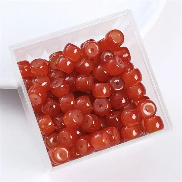Red-imitation jade beads apple beads 8x7mm hole diameter about 1.5mm 30 pieces/pack,chaincharmsupply.com