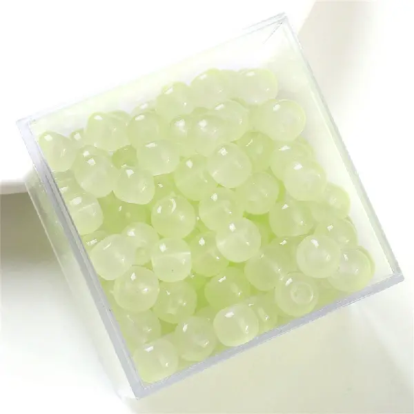 Apple beads yellow-green-imitation jade beads apple beads 8x7mm hole diameter about 1.5mm 30 pieces/pack,chaincharmsupply.com