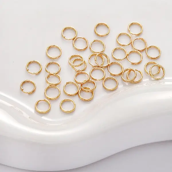 Double circle 0.5x5mm gold 10 pcs/pack,chaincharmsupply.com