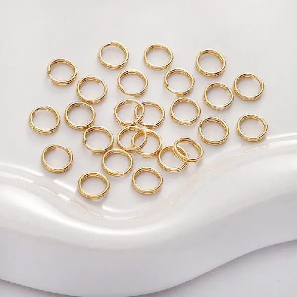 Double circle 0.6x6mm gold 10 pcs/pack,chaincharmsupply.com