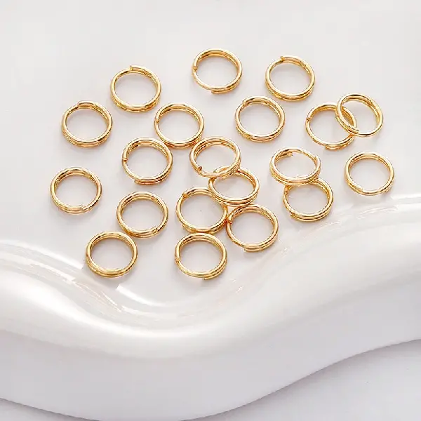 Double circle 0.7x7mm gold 10 pcs/pack,chaincharmsupply.com