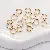 Stainless Steel Double Hoop Jump Ring Accessories Diy Production Open - Double circle 0.8x8mm gold 10 pcs/pack
