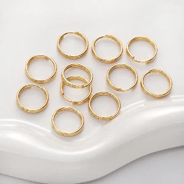 Double circle 1.0x12mm gold 10 pcs/pack,chaincharmsupply.com
