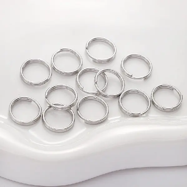Double circle 1.0x12mm steel color 50 pcs/pack,chaincharmsupply.com