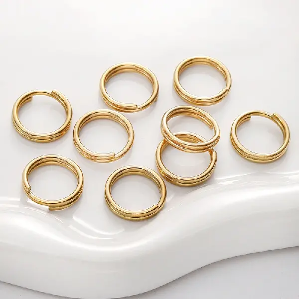 Double circle 1.5x15mm gold 10 pcs/pack (vacuum plating),chaincharmsupply.com