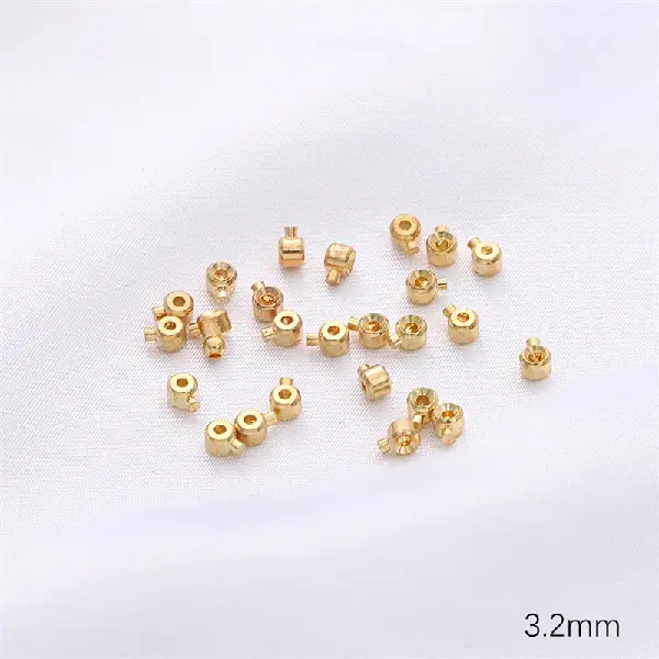 18K gold-plated-3.2mm hole diameter 1mm 1 piece/pack,chaincharmsupply.com