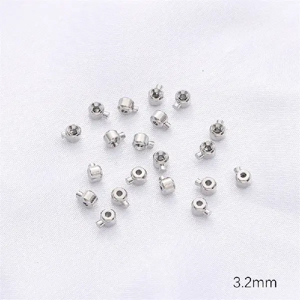 Platinum-3.2mm hole diameter 1mm 1 piece/pack,chaincharmsupply.com