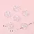 Blue Light Five-pointed Star Love Butterfly Charm Beaded Handmade Diy - Six-petal flower 13mm, hole diameter about 1mm, about 43 pieces - one pack