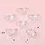 Blue Light Five-pointed Star Love Butterfly Charm Beaded Handmade Diy - Heart 17x22mm, hole diameter about 1mm, about 11 pieces - one pack