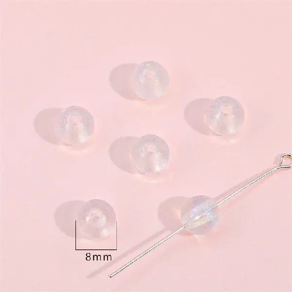 Round beads 8mm, hole diameter about 1.5mm, about 74 pieces - one pack,chaincharmsupply.com