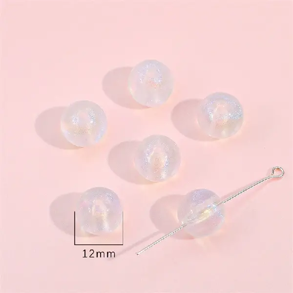 Round beads 12mm, hole diameter about 1.5mm, about 20 balls - one pack,chaincharmsupply.com