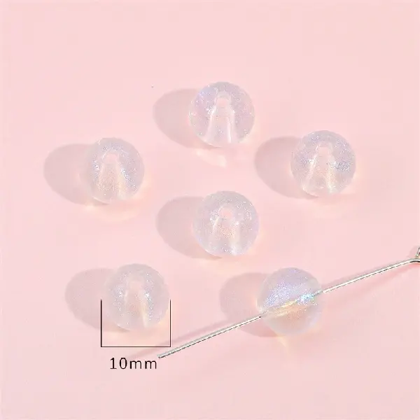 Round beads 10mm, hole diameter about 1.5mm, about 38 pieces - one pack,chaincharmsupply.com