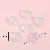 Blue Light Five-pointed Star Love Butterfly Charm Beaded Handmade Diy - Faceted peach heart 19x16mm, hole diameter about 2mm, about 10 pieces - one pack
