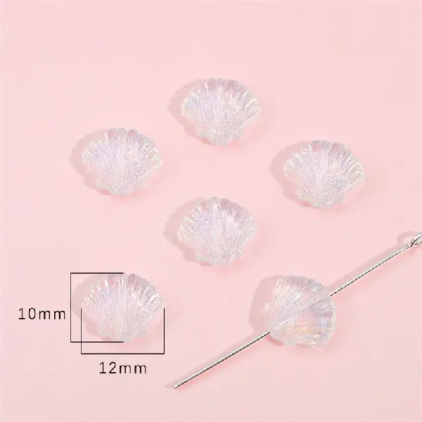 Shells 12x10mm, hole diameter about 1.5mm, about 62 pieces - one pack,chaincharmsupply.com