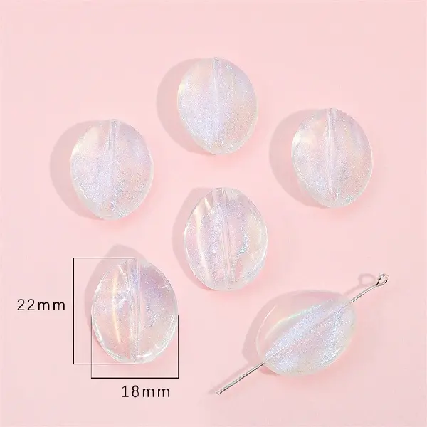 Oval 18x22mm, aperture about 1.5mm, about 11 pieces - one pack,chaincharmsupply.com