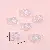 Blue Light Five-pointed Star Love Butterfly Charm Beaded Handmade Diy - Five-petal flower 13x15mm, hole diameter about 1.5mm, about 19 pieces - one pack