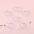 Blue Light Five-pointed Star Love Butterfly Charm Beaded Handmade Diy - Heart 15x21mm, aperture about 1.5mm, about 10 pieces - one pack