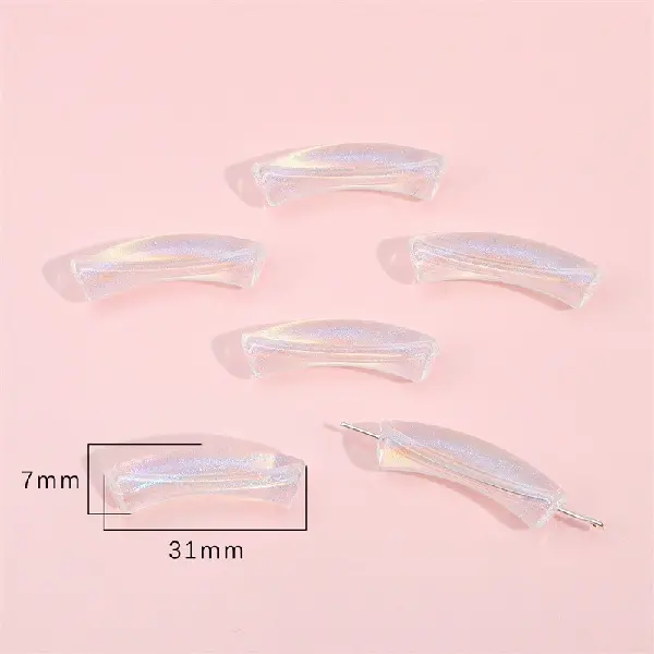Elbow pipe 7x31mm, hole diameter about 1.5mm, about 13 pieces - one pack,chaincharmsupply.com