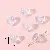 Blue Light Five-pointed Star Love Butterfly Charm Beaded Handmade Diy - Crooked peach heart 13x16mm, hole diameter about 3mm, 15 pieces/pack-one pack