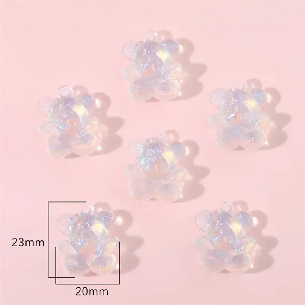 Bear 20x23mm, aperture about 2mm, 10 pcs/pack - one pack,chaincharmsupply.com