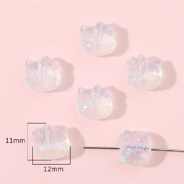 Kitty cat 11x12mm hole diameter about 2mm 30 pieces/pack-one pack,chaincharmsupply.com