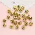 Electroplating Inlaid White Diamond Wheel Ring Spacer Diy Ball Bead - Copper diamond ball, diameter 6mm, hole diameter about 0.8mm, golden white diamonds, 10 pieces/pack