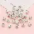Electroplating Inlaid White Diamond Wheel Ring Spacer Diy Ball Bead - Copper diamond ball, diameter 6mm, hole diameter about 0.8mm, silver white diamond, 10 pieces/pack