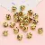 Electroplating Inlaid White Diamond Wheel Ring Spacer Diy Ball Bead - Copper diamond ball, diameter 8mm, hole diameter about 0.8mm, golden white diamonds, 10 pieces/pack