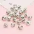 Electroplating Inlaid White Diamond Wheel Ring Spacer Diy Ball Bead - Copper diamond ball, diameter 8mm, hole diameter about 0.8mm, silver white diamond, 10 pieces/pack