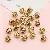 Electroplating Inlaid White Diamond Wheel Ring Spacer Diy Ball Bead - Iron diamond ball, diameter 8mm, hole diameter about 2mm, golden white diamonds, 5 pieces/pack