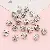 Electroplating Inlaid White Diamond Wheel Ring Spacer Diy Ball Bead - Iron diamond ball, diameter 8mm, hole diameter about 2mm, silver white diamond, 5 pieces/pack