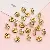 Electroplating Inlaid White Diamond Wheel Ring Spacer Diy Ball Bead - Copper diamond ring, diameter 6mm, height 2.5mm, hole diameter about 1mm, golden white diamonds, 20 pieces/pack