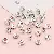 Electroplating Inlaid White Diamond Wheel Ring Spacer Diy Ball Bead - Copper drill ring, diameter 6mm, height 2.5mm, hole diameter about 1mm, silver white diamonds, 20 pieces/pack
