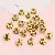 Electroplating Inlaid White Diamond Wheel Ring Spacer Diy Ball Bead - Iron drill ring, diameter 8mm, height about 5.5mm, hole diameter about 3mm, golden white diamonds, 5 pieces/pack