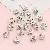 Electroplating Inlaid White Diamond Wheel Ring Spacer Diy Ball Bead - Iron drill ring, diameter 8mm, height about 5.5mm, hole diameter about 3mm, silver white diamonds, 5 pieces/pack