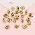 Electroplating Inlaid White Diamond Wheel Ring Spacer Diy Ball Bead - Copper diamond ring 6x6mm, height 2.5mm, hole diameter about 1.5mm, golden white diamonds, 10 pieces/pack