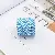 1.5mm Two-color Cotton Rope Holiday Decoration Diy Hand-woven Binding Rice - Lake blue white-1.5mm 10 meters/roll