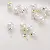 High-gloss Imitation Pearl Color-preserving Earplugs, Ear Plugs, Handmade Diy Earrings, - Electroplated platinum - about 8mm 2 pieces/pack