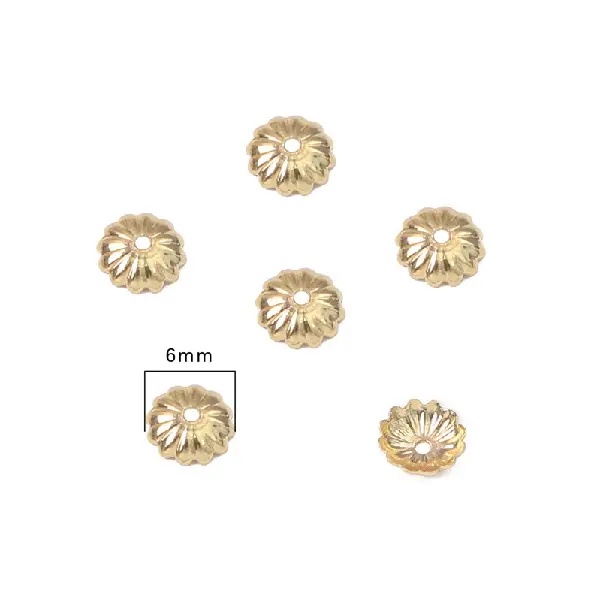 #7 6mm electroplated 14K gold-plated 10 pcs/pack,chaincharmsupply.com