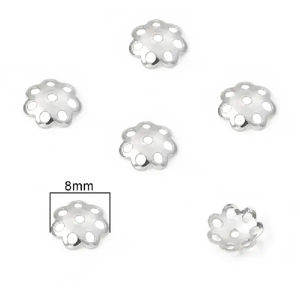 #10 8mm electroplated thick silver 10 pcs,chaincharmsupply.com